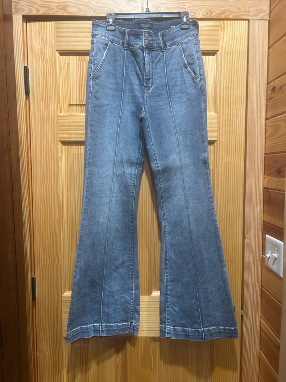 Women’s Blue High-Rise Flared Jeans